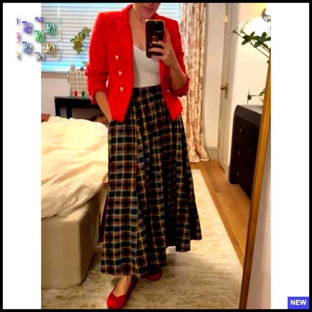 Cropped Tweed Blazer Long Sleeve Lapel Open Front Pockets Professional Chic - Picture 3 of 5